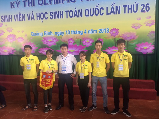 Two students of HUAF won prizes in the national mathematical Olympiad competition 2018 in Quang Binh province